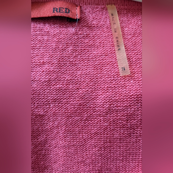 RED Boho V-Neck Tunic Top With Embroidered Collar and 3/4 Sleeves - Picture 7 of 12